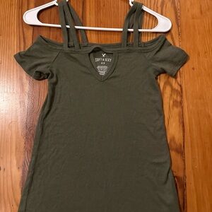 American Eagle Outfitters Soft & Sexy Olive Blouse